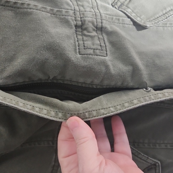 Hollister Jacket Womens XS Lace Back Drawstring Waist Military Green Grunge - Picture 3 of 11